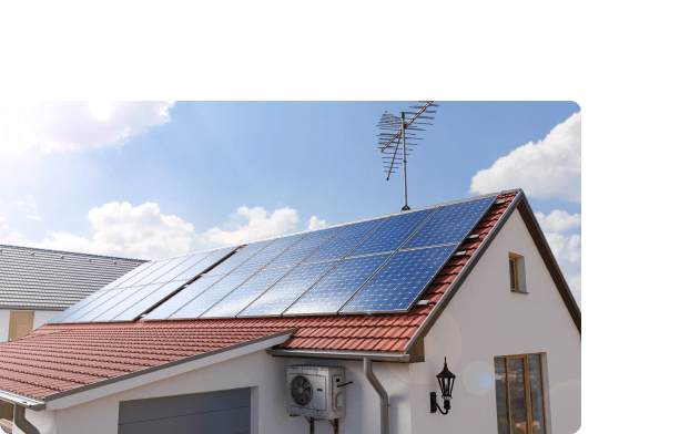 Completed rooftop solar installation on a residential home