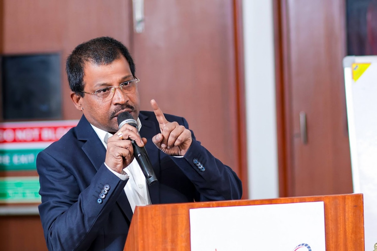 P. Venkat Reddy addressing a renewable-energy audience